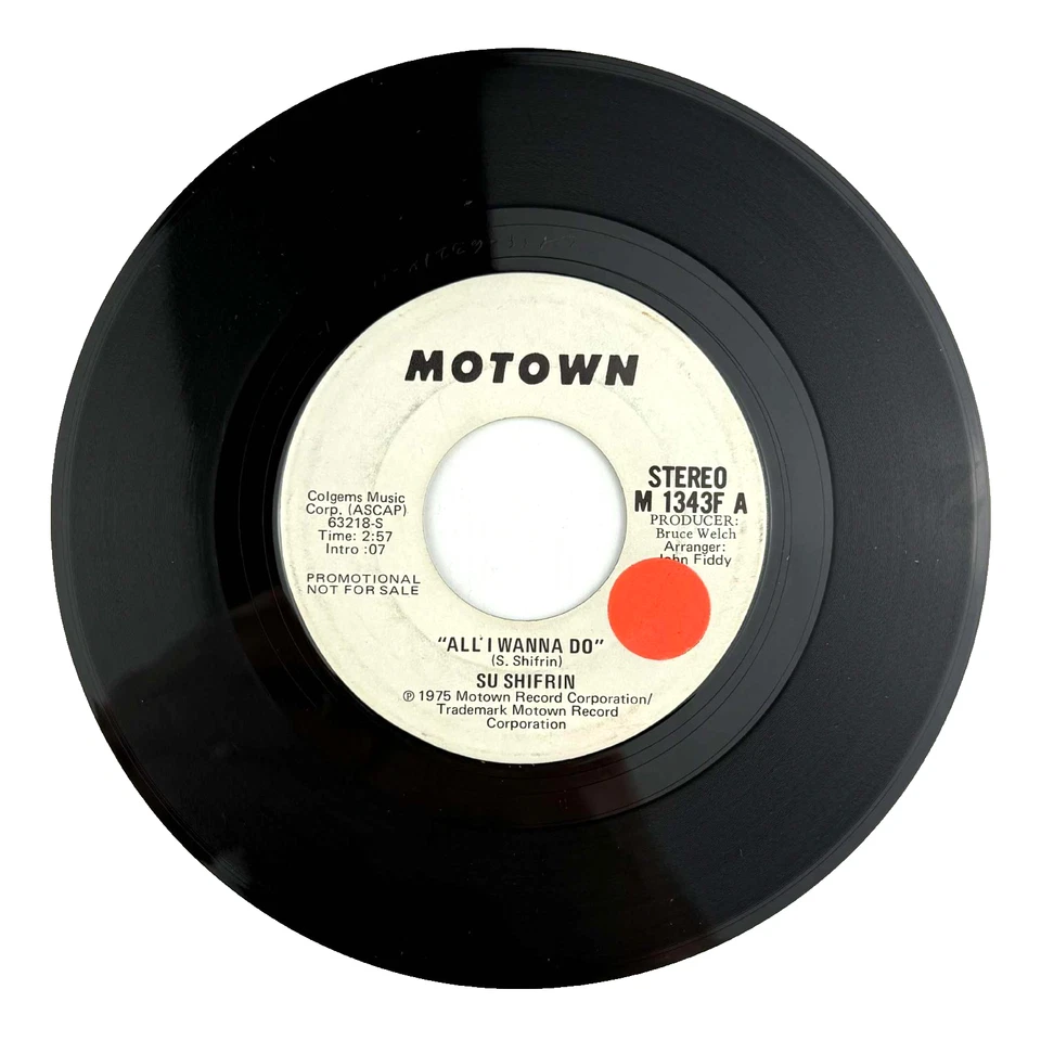 Su Shifrin All I Wanna Do White Label Promo 45 RPM 7" Single record Stereo Mono - Image 2 of 4