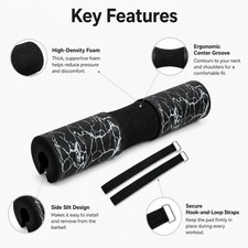 Barbell Squat Pad Foam Shoulder Neck Support Hip Thrust Lunge Weight Lifting Gym