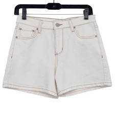 RSQ Mid Length Girls Size 14 Cotton Spandex White Denim Shorts