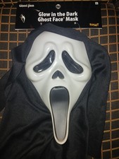 Spirit Halloween Glow In The Dark Ghost Face Scream Mask