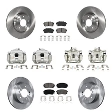 Front Rear Brake Rotors Pads Calipers Kit for Kia Optima 2017-2019 oe8K