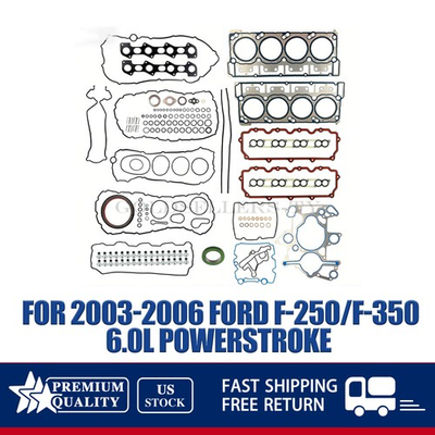 #ad NEW For 2003 2006 Ford F 250 F 350 6.0L Powerstroke Engine Rebuild Gasket Set $160.24