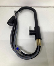 Black Matte Pull-Out High Arc Kitchen Tap, Single Lever Deck Mounted 1 Hole