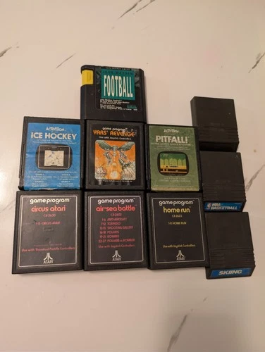 VINTAGE LOT OF 10 GAMES ATARI, INTELLIVISION, AND SEGA GENESIS