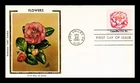 Dr Jim Stamps Camellia Flowers 18C First Day Cover Colorano Silk Cachet