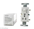 Cooper 274W White Combination Toggle Switch NEMA 5-15 Outlet/Receptacle 15A 120V