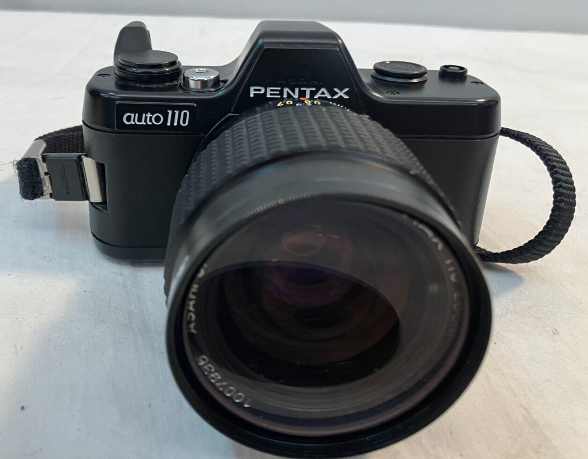 Pentax auto 110 Camera Black pentax 1:2.8 20-40mm zoom lens