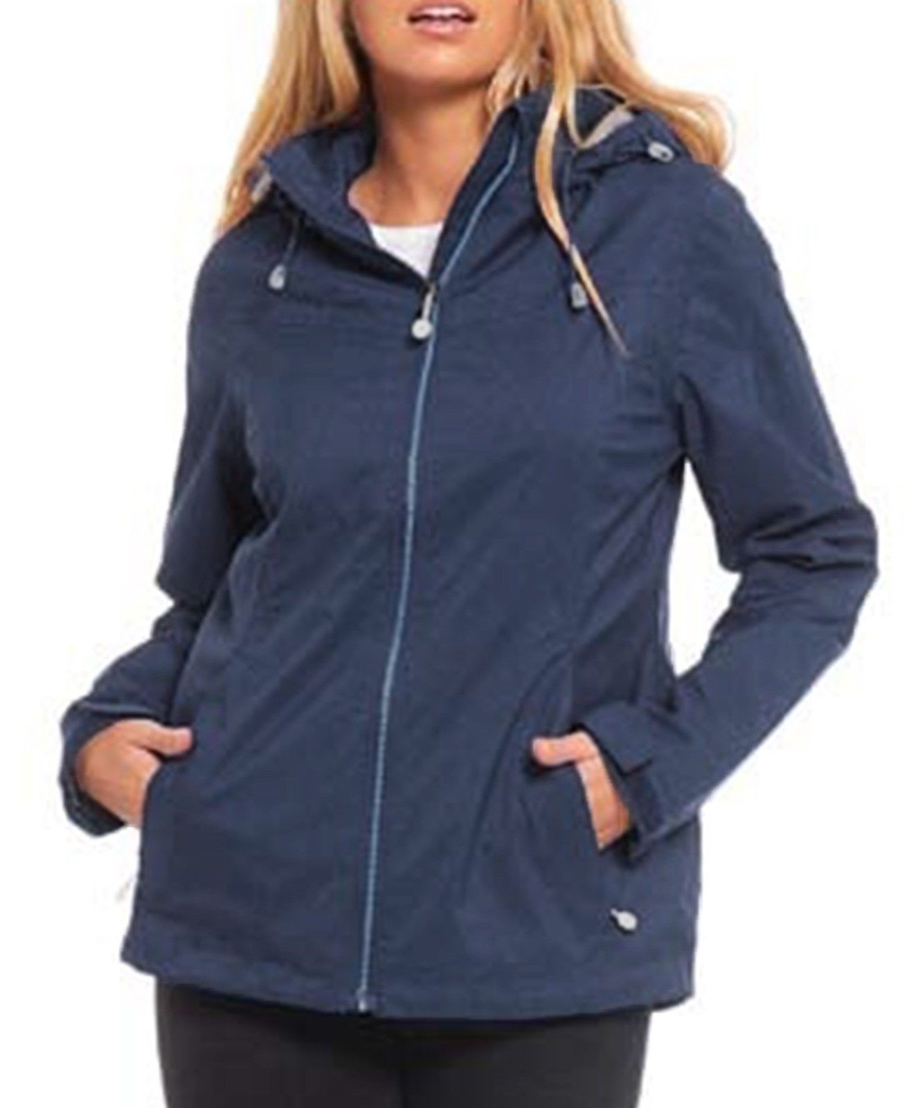 Girls Womens New Navy Hooded 