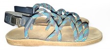 ZARA KNOTTED SANDALS IN BLUE SIZE 8