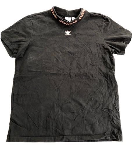 RARE VINTAGE Mens Adidas Black Trefoil T Shirt Size Small Rose Gold accents - Image 1