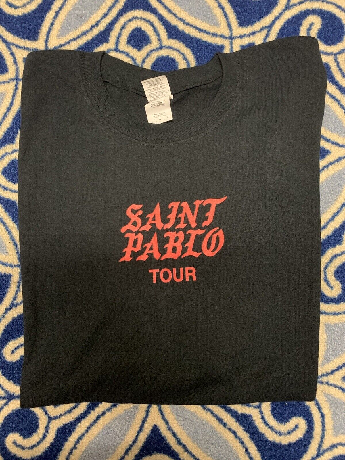 Saint Pablo Tour 2016 “General Admission” Long Sleeve T-Shirt L Black Kanye West