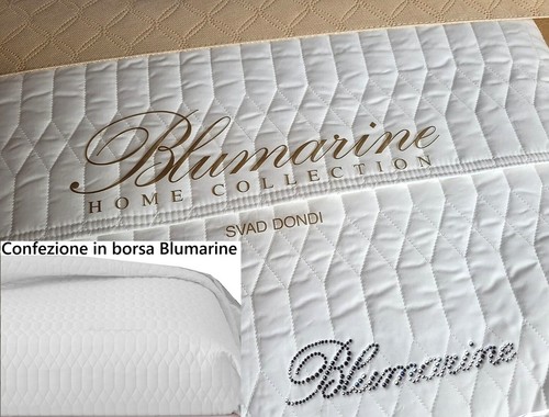 BLUMARINE copriletto quilt trapuntato ricamato con SWAROVSKI matrimoniale - Foto 7 di 7