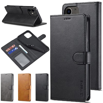 Leather Flip Wallet Stand Case Cover For iPhone 16 Pro Max 15 14 13 12 11 XR 6s