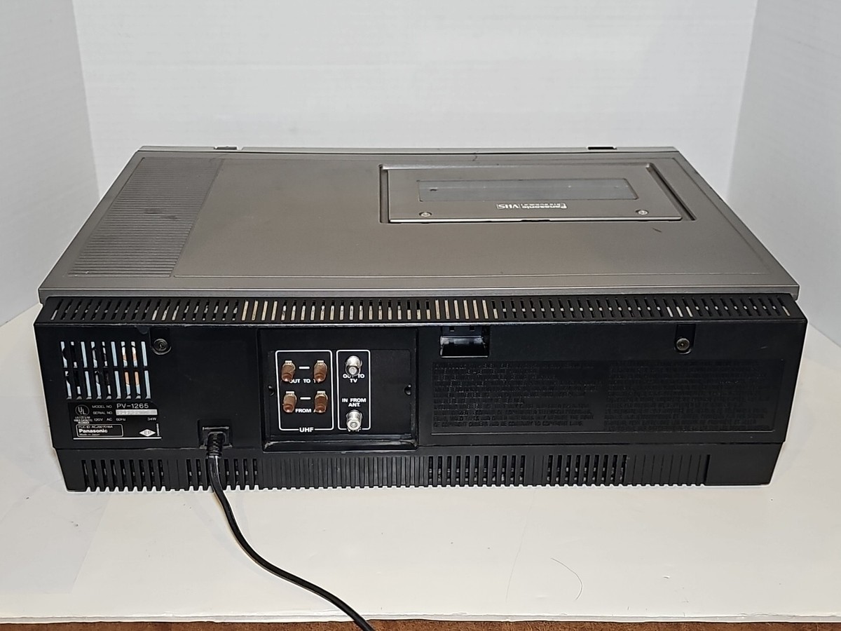 Panasonic Omnivision Top Loader VHS VCR Model PV 1265 VINTAGE