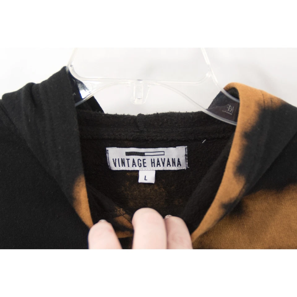 复古哈瓦那领带染料铜黑色针织连帽衫运动衫大号二手状况完好 — 第 4/4 张图片