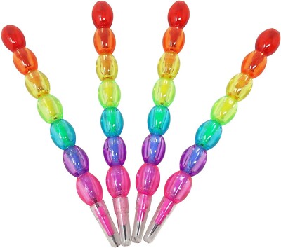 Einzigartiges Design Multi Farbe Ziegel nicht spitzend Stapel Bleistift Set 3er Pack
