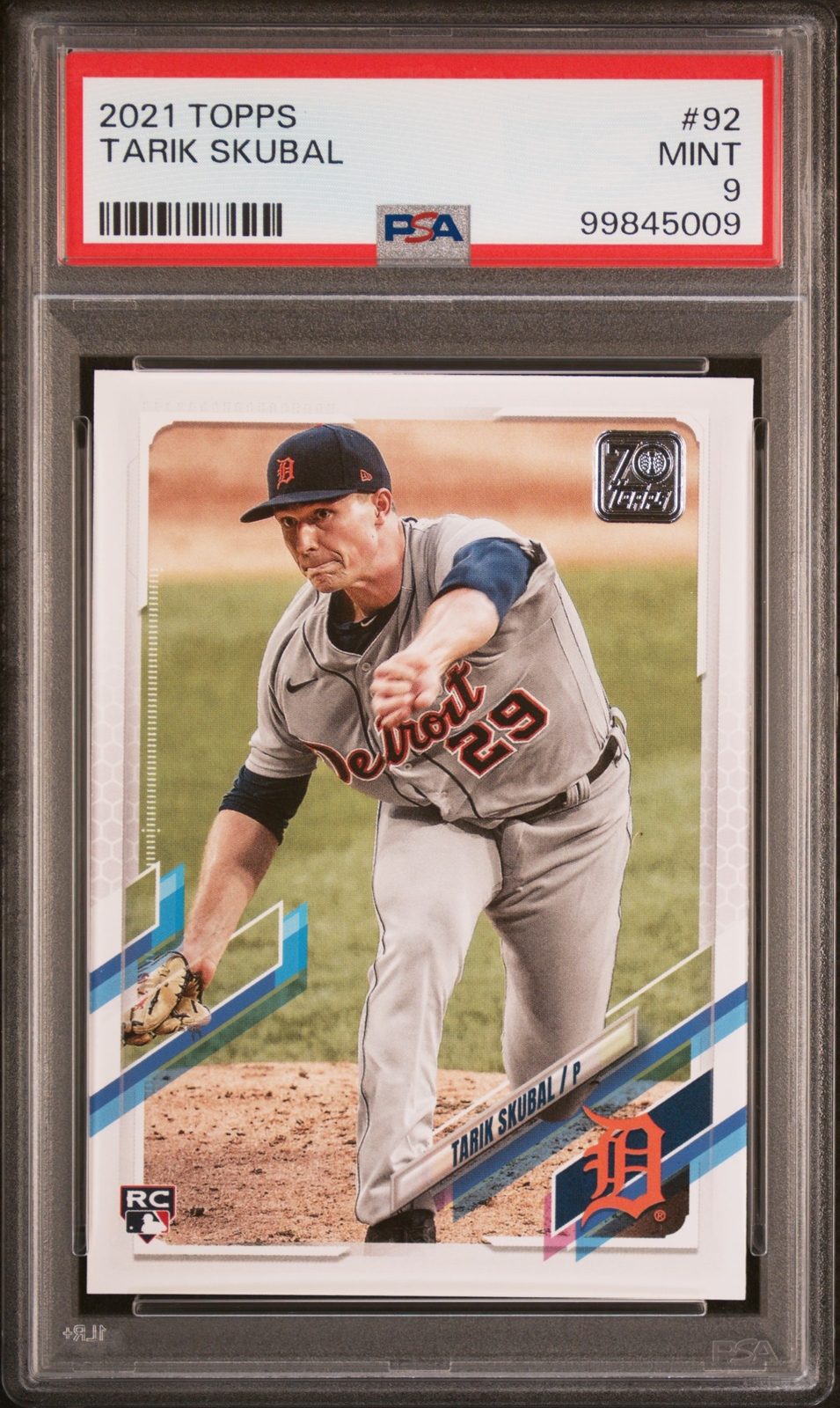2021 TOPPS #92 TARIK SKUBAL ROOKIE RC PSA 9