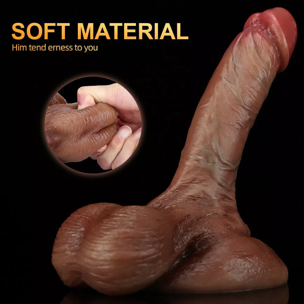 Liquid Silicone Realistic Huge Dildo Cock Suction Cup Women Sex Toys Thick Dong eBay