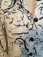 Gabriella Molinari White Jacket Ladies Cotton Blazer Sz 4. Euc