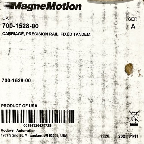 Rockwell Automation Magne Motion 700-1528-00 Carriage Precision Rail Tandem - Picture 2 of 8