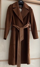 Bnwt Jaeger Investment Premium Belt Wrap100%wool Coat Dark Camel 8 Rrp £325