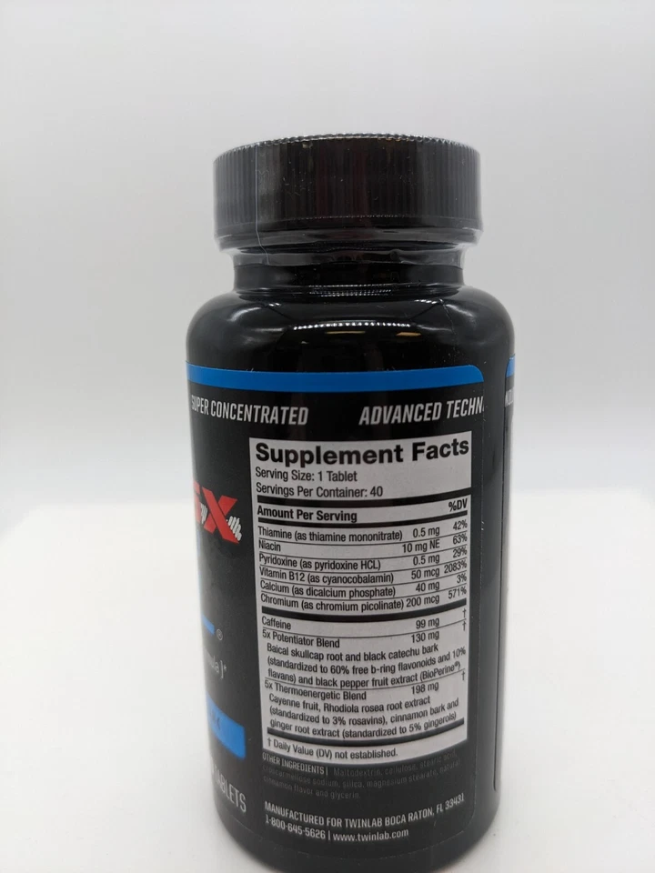 Tabletas de combustible rasgado Twinlab - 40 unidades **AMINOCOMBUSTIBLE** ¡DESCONTINUADAS!! Foto 2 de 3