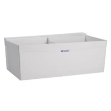 Mustee 27W Utilatwin Thermoplastic Laundry Utility Tub, Wall-Mount 34x40x24