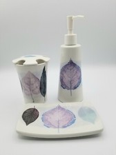 Portmeirion 'Dusk' 3pc Bathroom Set Toothbrush Holder/Bar Soap Dish/Soap Pump