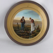 Vintage 11 3/4" Stove Pipe Flue Cover MIllet The Angelus Lithograph