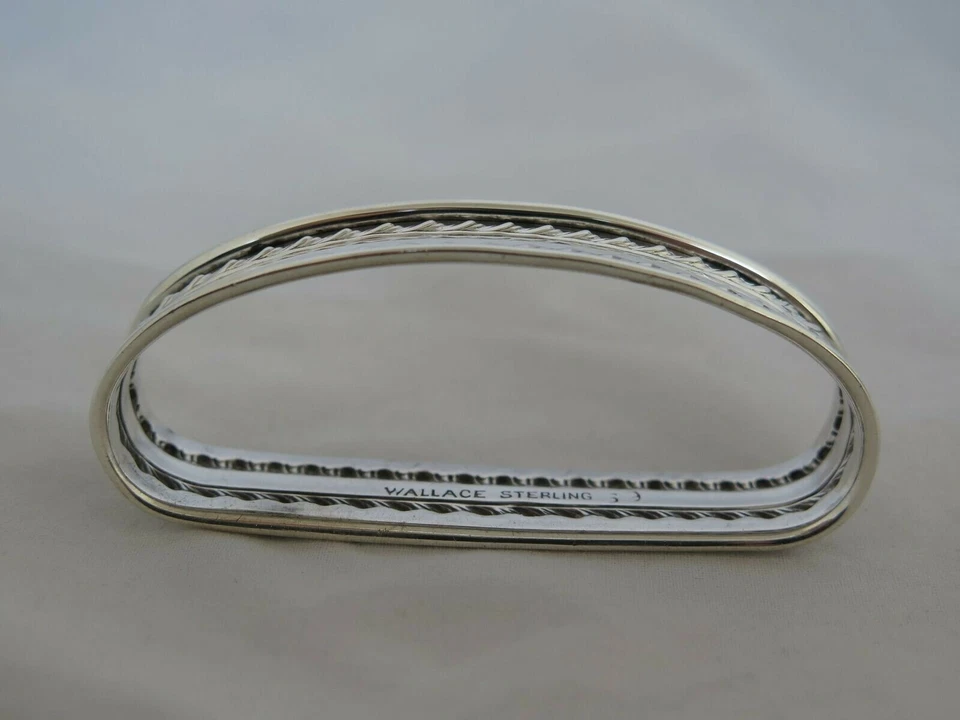 Anillo de servilleta Wallace de plata de ley - Michelle? ¿Faneuil? inseguro de patrón Foto 4 de 4