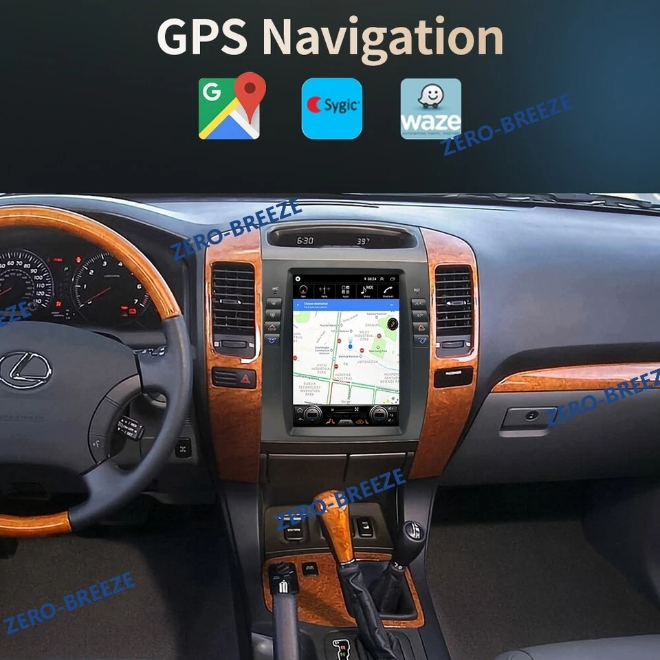 Reproductor GPS para automóvil 10,4" para Lexus GX470 2002-2009 navegación radio estéreo 2G+32G Foto 4 de 4