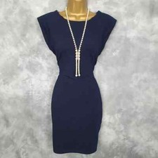 Ax Paris Navy Textured Bodycon Mini Dress Size 14 UK Party Club Cocktail Evening