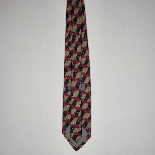 Robert Talbott Tie Black Red Gold Best Of Class Abstract Hand Sewn Silk England - Picture 8 of 12