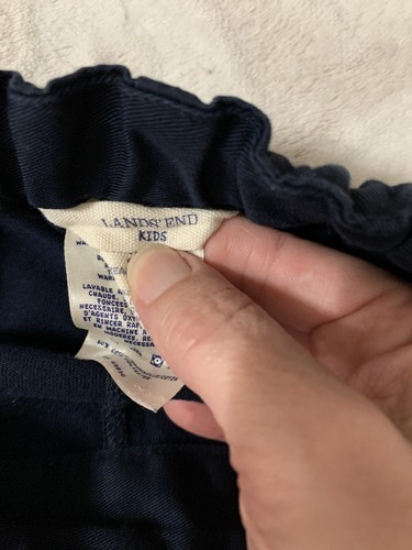Lands End Skorts Girl's Size 5 Chino Blue Classic Uniform Navy Adjustable Waist - Picture 6 of 7