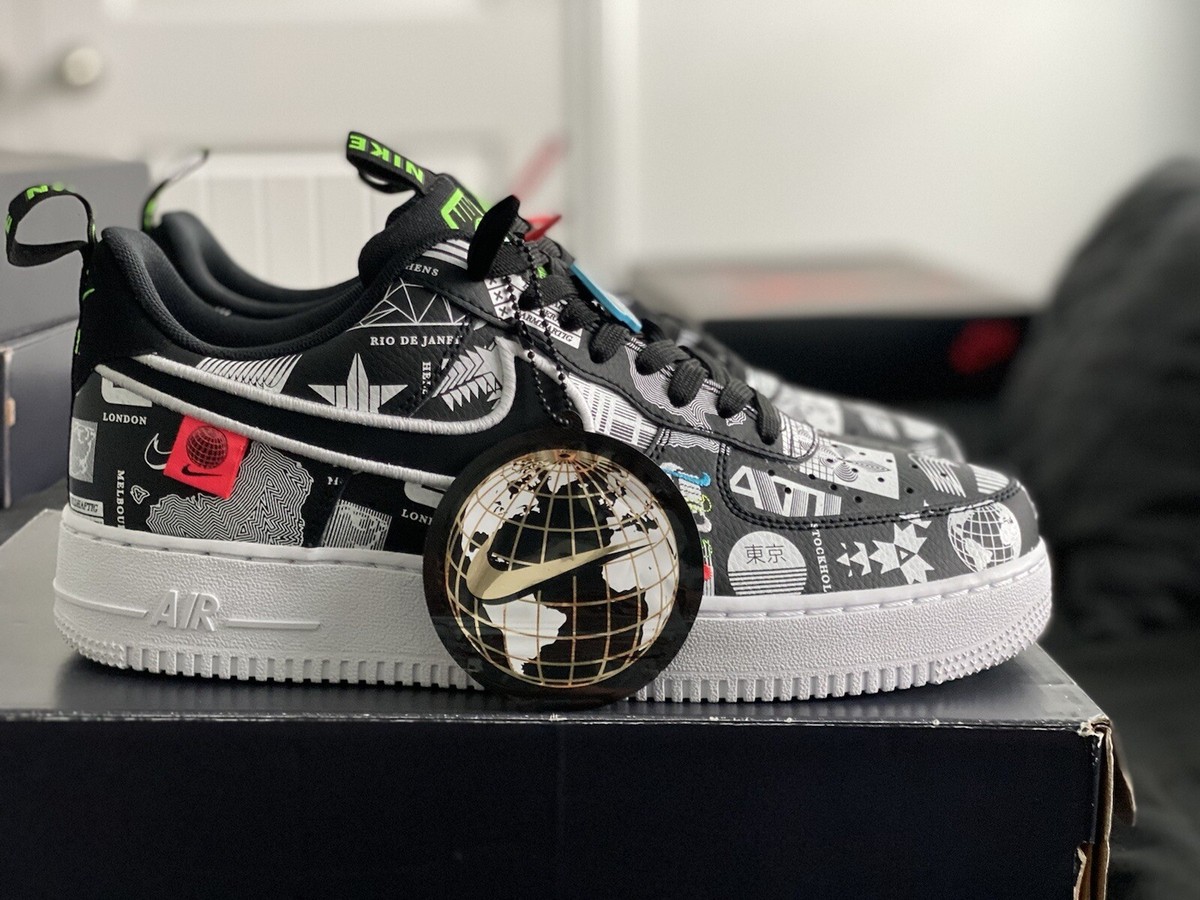 Nike Air Force 1 ブラック 9.5 US Size 9.5 - Nike Air Force 1 '07 LX Worldwide Pack - Black | eBay
