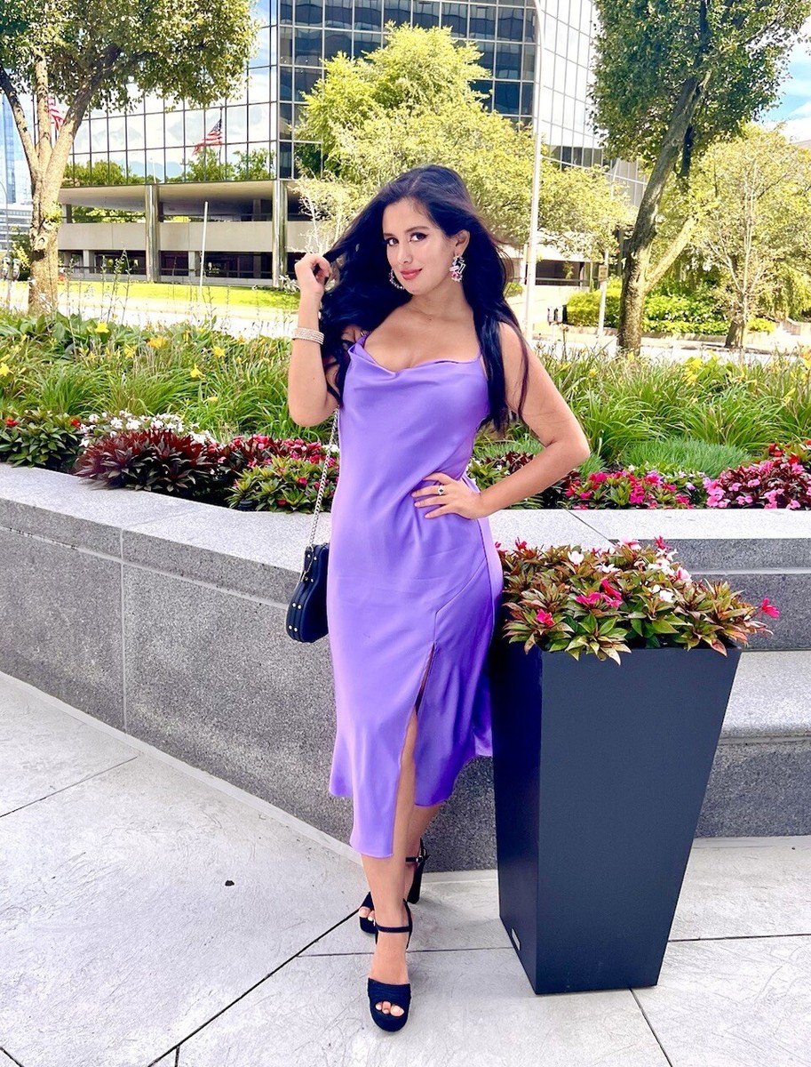 lilac satin cowl neck dress Lace-Up Cowl Neck Lilac Satin Long Prom Dress FancyVestido