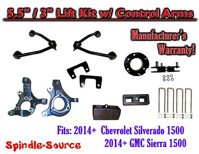 5.5/ 3'' Spindle Lift KIT Control Arms FOR 14 -16 Chevy Silverado GMC Sierra 1500