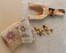 Wood Slingshot with 200 Clod Poppers