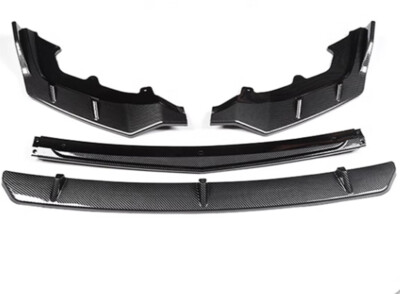 Carbon Fiber Style Front Bumper Lip Spoiler For 2023-2024 GEELY YinHe L6 Sedan 