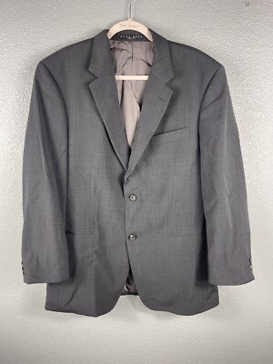 BOSS HUGO BOSS Saks Fifth Avenue Virgin Wool Men s Blazer Suit Jacket Grey Lined