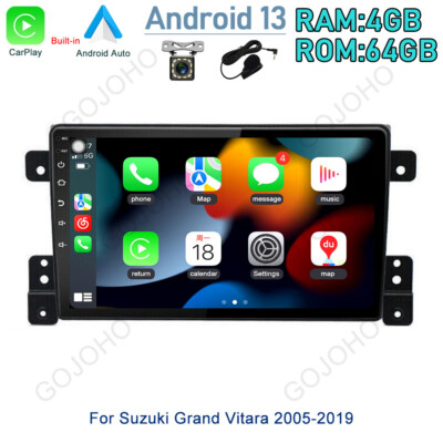 64GB For Suzuki Grand Vitara 05-19 Android 13 Car Radio Stereo GPS Navi Carplay