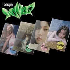 K-POP AESPA 3rd Mini Album MY WORLD Intro Ver. CD+P.Book+Photocard+F.Poster+Gift