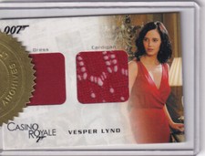 James Bond 007 Relic / Dual Costume Card DC02 Piece of Vesper Lynd's Dress and..