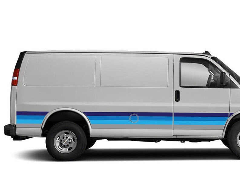 Retro stripes graphic decals stickers vinyl kit for Chevrolet