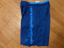 bnwt-boy's under armour shorts-size ysm-lose fit-blue- 30