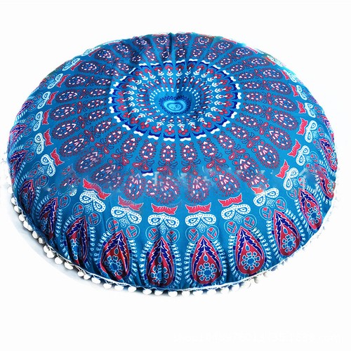 Home Round Pillow Case Boho Mandala Geometric Meditation Floor Cushion Cover HOT - Picture 12 of 25