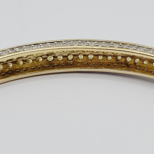 Citrine & Cubic Zirconia 925 Gold Tone Hinged Bangle Bracelet 7.25 Inch 13 Grams - Picture 21 of 24