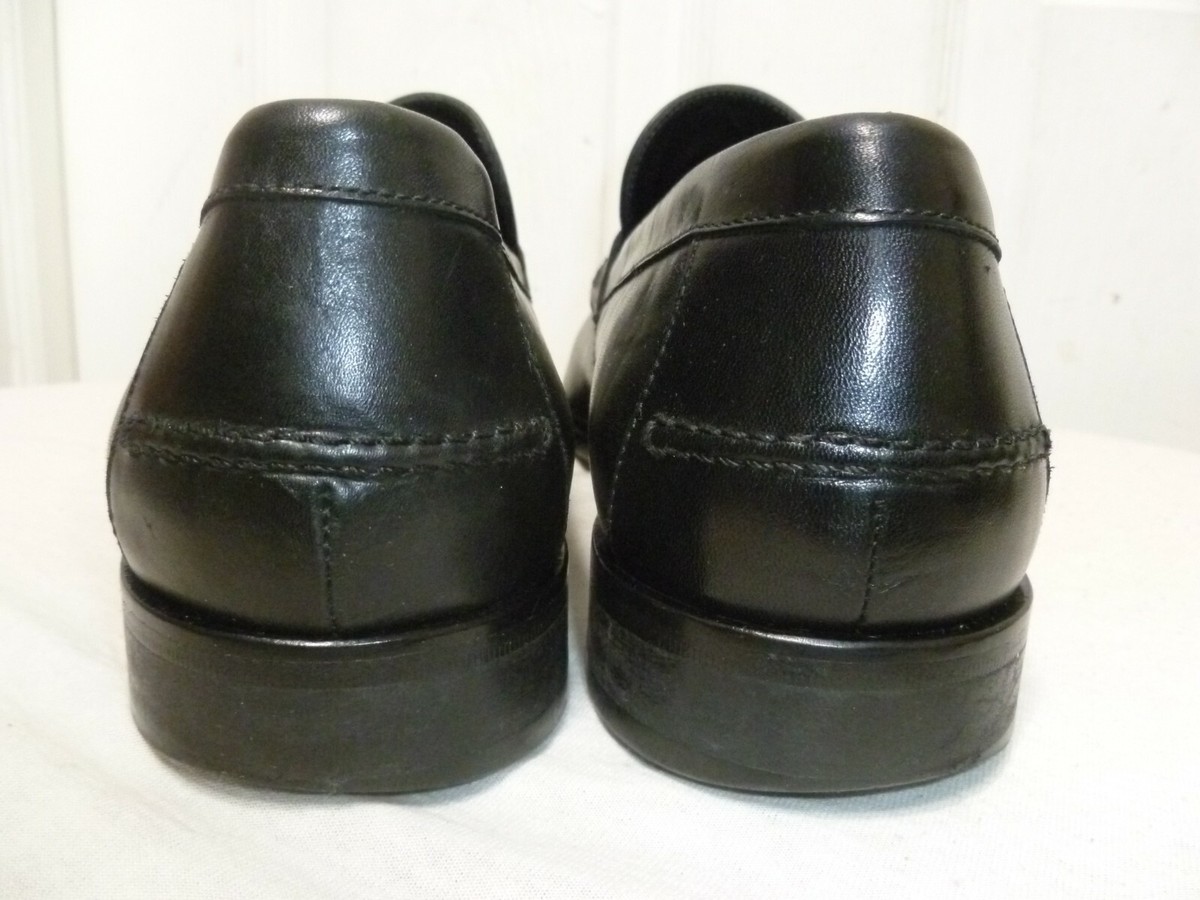 AUTHENTIC HUGO BOSS MENS BLACK LEATHER LOAFER DRESS SHOE SZ  display picture 2