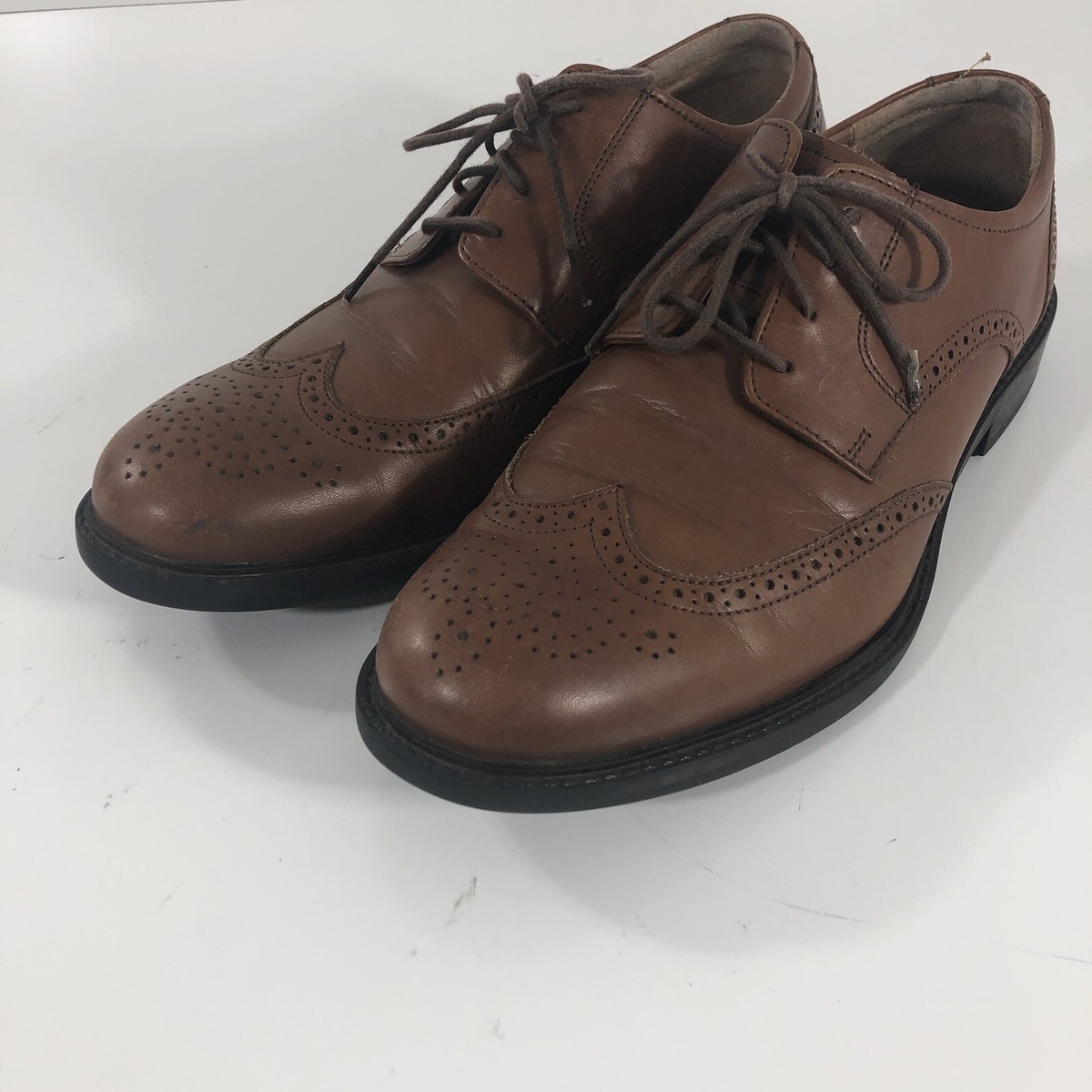 Johnston Murphy Wingtip Shoes Tan Brown Brogue Derby 11.5 Mens 1862 India Preppy Men main image 2