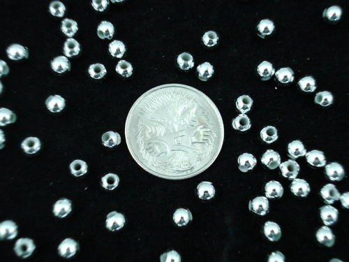 Pulseras de amistad hágalo usted mismo de plástico de 25 g redondas de plata de 4 mm - Imagen 2 de 2